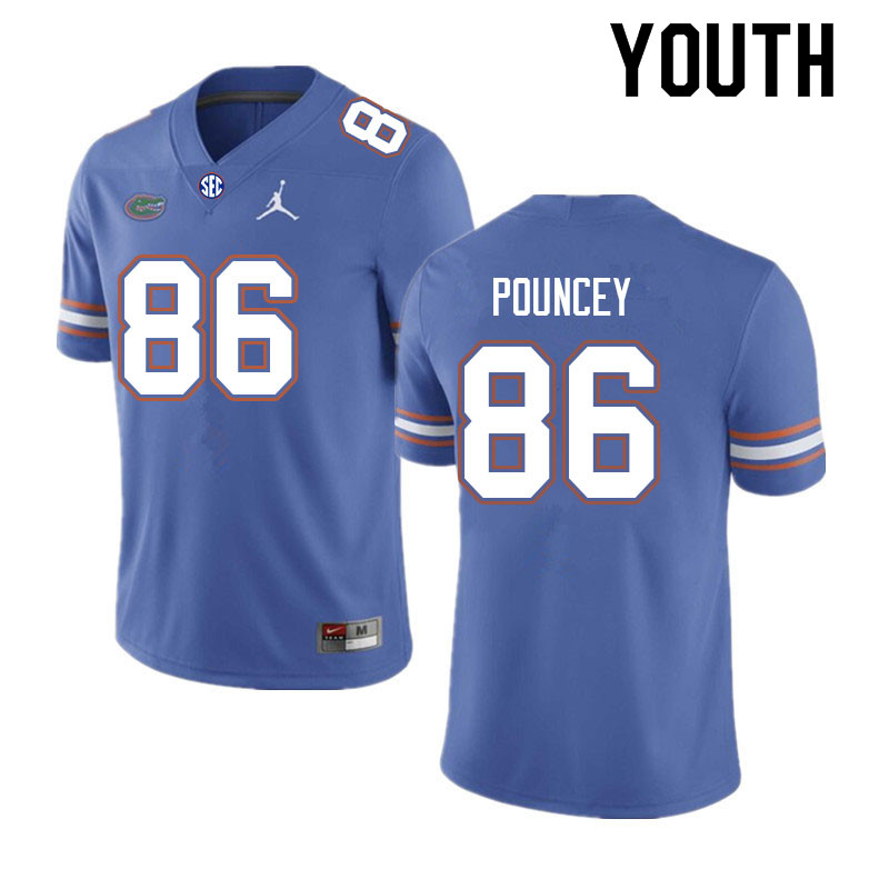 Youth #86 Jordan Pouncey Florida Gators College Football Jerseys Sale-Royal - Click Image to Close
